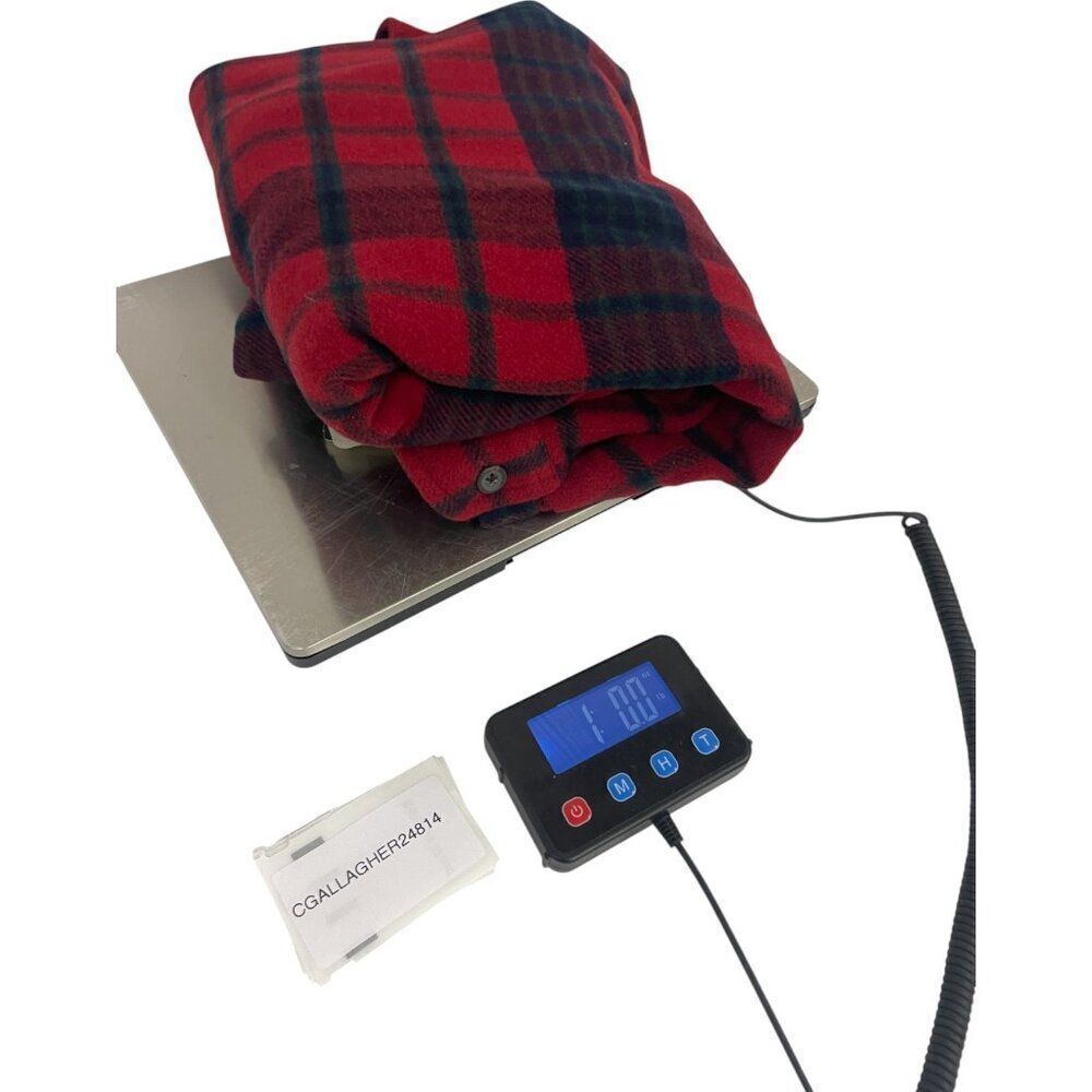 Lauren Ralph Lauren Women Jacket Medium Red Lambswool Full Zip Shacket Plaid NWT - Picture 6 of 6